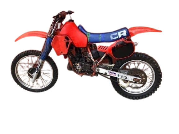Honda CR125 1983 dirt bike wrecked for genuine used Honda parts