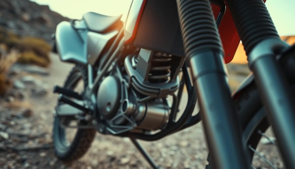 trail bike suspension features