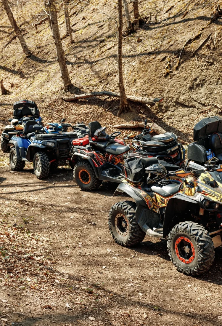 quad-atv-cars-all-terrain-vehicle-parked-mountain-road
